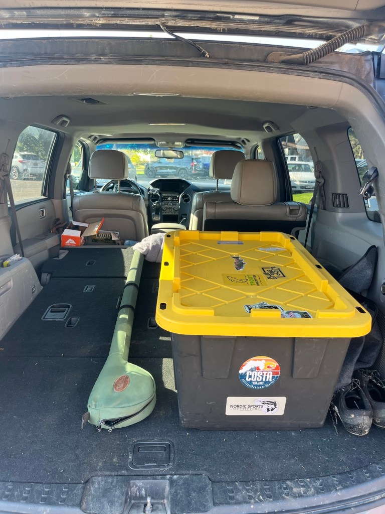 college fly fishing bin storage